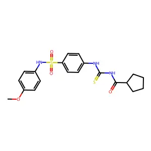 N-[[4-[(4-methoxyphenyl)sulfamoyl]phenyl]carbamothioyl]cyclopentanecarboxamide structure
