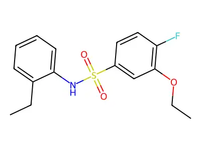 3-ethoxy-N-(2-ethylphenyl)-4-fluorobenzenesulfonamide structure