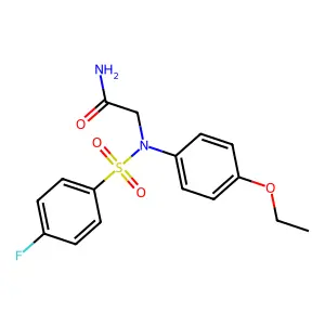 2-(4-ethoxy-N-(4-fluorophenyl)sulfonylanilino)acetamide structure