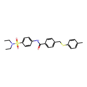 N-(4-(N,N-Diethylsulfamoyl)phenyl)-4-((p-tolylthio)methyl)benzamide structure