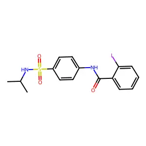 2-iodo-N-[4-(propan-2-ylsulfamoyl)phenyl]benzamide structure