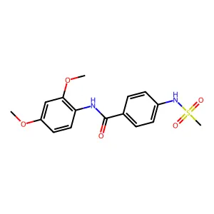 N-(2,4-dimethoxyphenyl)-4-(methanesulfonamido)benzamide structure