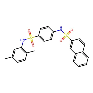 N-[4-[(2,5-dimethylphenyl)sulfamoyl]phenyl]naphthalene-2-sulfonamide structure