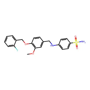 4-({4-[(2-Fluorobenzyl)oxy]-3-methoxybenzyl}amino)benzenesulfonamide structure