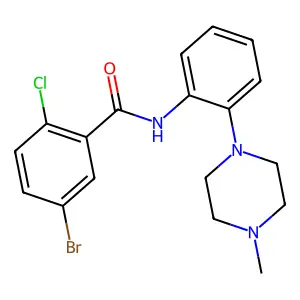 5-bromo-2-chloro-N-[2-(4-methylpiperazin-1-yl)phenyl]benzamide structure