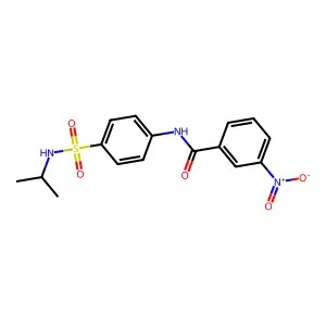 3-nitro-N-[4-(propan-2-ylsulfamoyl)phenyl]benzamide structure