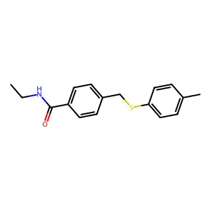 N-ethyl-4-{[(4-methylphenyl)sulfanyl]methyl}benzamide structure