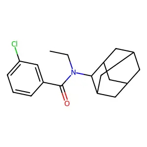 N-(2-adamantyl)-3-chloro-N-ethylbenzamide structure