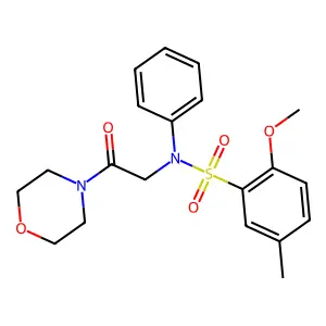 2-methoxy-5-methyl-N-(2-morpholin-4-yl-2-oxoethyl)-N-phenylbenzenesulfonamide structure