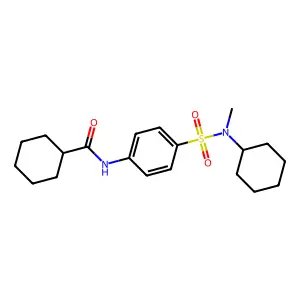 N-(4-{[cyclohexyl(methyl)amino]sulfonyl}phenyl)cyclohexanecarboxamide structure