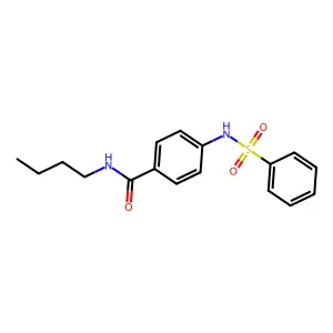 N-butyl-4-[(phenylsulfonyl)amino]benzamide structure