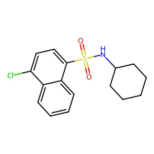 4-chloro-N-cyclohexylnaphthalene-1-sulfonamide structure