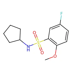 N-cyclopentyl-5-fluoro-2-methoxybenzenesulfonamide structure
