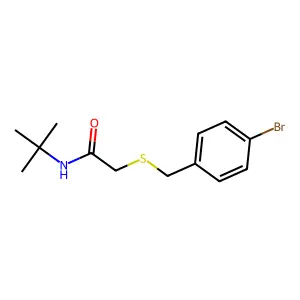 2-[(4-bromobenzyl)sulfanyl]-N-tert-butylacetamide structure
