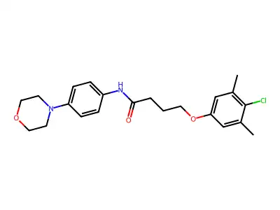 4-(4-chloro-3,5-dimethylphenoxy)-N-(4-morpholin-4-ylphenyl)butanamide structure