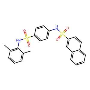 N-[4-[(2,6-dimethylphenyl)sulfamoyl]phenyl]naphthalene-2-sulfonamide structure