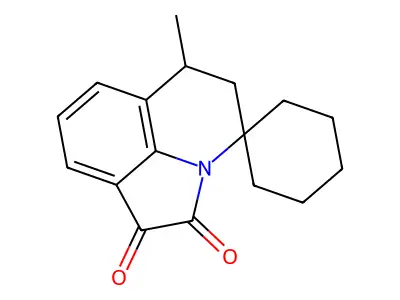 6'-methyl-5',6'-dihydrospiro[cyclohexane-1,4'-pyrrolo[3,2,1-ij]quinoline]-1',2'-dione structure