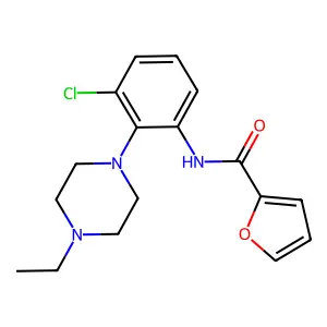 N-[3-chloro-2-(4-ethylpiperazin-1-yl)phenyl]furan-2-carboxamide structure