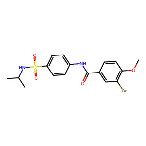 3-bromo-N-{4-[(isopropylamino)sulfonyl]phenyl}-4-methoxybenzamide structure