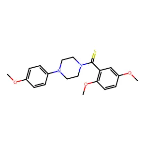 (2,5-Dimethoxyphenyl)[4-(4-methoxyphenyl)piperazin-1-yl]methanethione structure