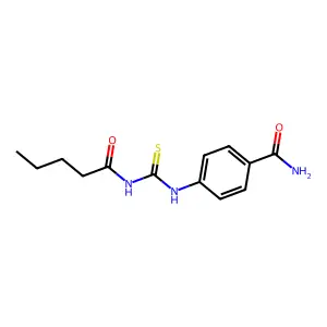 4-(Pentanoylcarbamothioylamino)benzamide structure