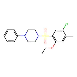 1-(5-Chloro-2-ethoxy-4-methylbenzenesulfonyl)-4-phenylpiperazine structure