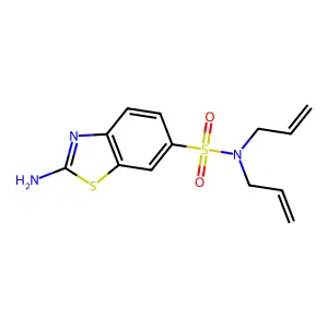 2-amino-N,N-bis(prop-2-en-1-yl)-1,3-benzothiazole-6-sulfonamide structure