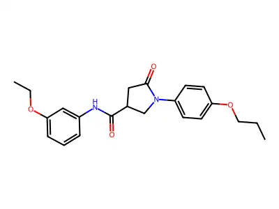 N-(3-ethoxyphenyl)-5-oxo-1-(4-propoxyphenyl)pyrrolidine-3-carboxamide structure