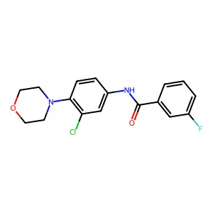N-(3-chloro-4-morpholin-4-ylphenyl)-3-fluorobenzamide structure