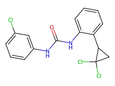 1-(3-Chlorophenyl)-3-[2-(2,2-dichlorocyclopropyl)phenyl]urea structure