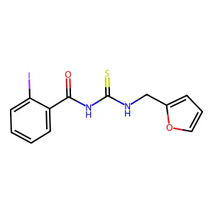 N-(furan-2-ylmethylcarbamothioyl)-2-iodobenzamide structure