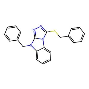 4-Benzyl-1-benzylsulfanyl-[1,2,4]triazolo[4,3-a]benzimidazole structure