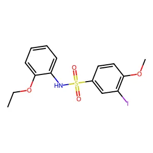 N-(2-ethoxyphenyl)-3-iodo-4-methoxybenzenesulfonamide structure