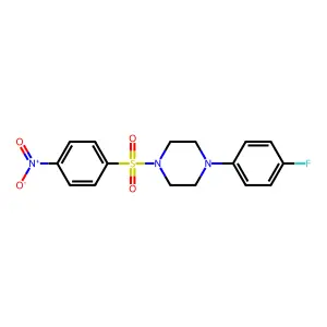 1-(4-Fluorophenyl)-4-[(4-nitrophenyl)sulfonyl]piperazine structure