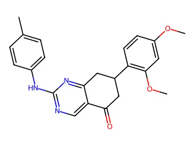 7-(2,4-dimethoxyphenyl)-2-[(4-methylphenyl)amino]-7,8-dihydroquinazolin-5(6H)-one structure