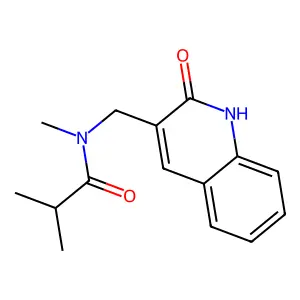 N,2-dimethyl-N-[(2-oxo-1H-quinolin-3-yl)methyl]propanamide structure