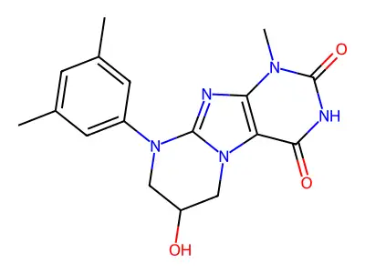 9-(3,5-dimethylphenyl)-7-hydroxy-1-methyl-7,8-dihydro-6H-purino[7,8-a]pyrimidine-2,4-dione structure