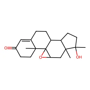 Androst-4-en-3-one, 9,11-epoxy-17-hydroxy-17-methyl-, (11alpha,17beta)- structure
