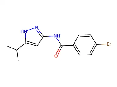 Benzamide, 4-bromo-N-[5-(1-methylethyl)-1H-pyrazol-3-yl]- structure