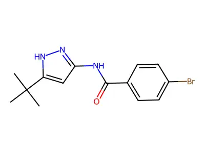Benzamide, 4-bromo-N-[5-(1,1-dimethylethyl)-1H-pyrazol-3-yl]- structure