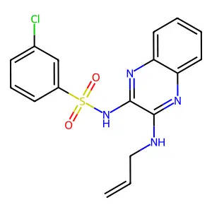 N-(3-(allylamino)quinoxalin-2-yl)-3-chlorobenzenesulfonamide structure