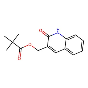 (2-oxo-1H-quinolin-3-yl)methyl 2,2-dimethylpropanoate structure
