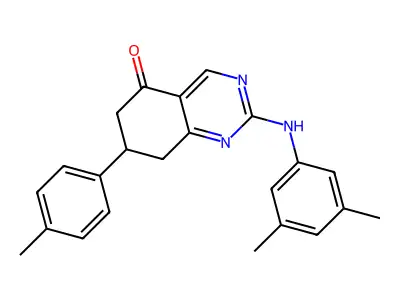 2-[(3,5-dimethylphenyl)amino]-7-(4-methylphenyl)-7,8-dihydroquinazolin-5(6H)-one structure