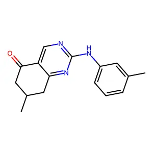 7-methyl-2-[(3-methylphenyl)amino]-7,8-dihydroquinazolin-5(6H)-one structure