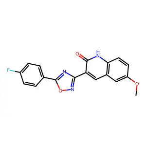 3-(5-(4-Fluorophenyl)-1,2,4-oxadiazol-3-yl)-6-methoxyquinolin-2-ol structure