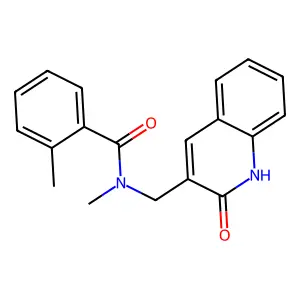 N,2-dimethyl-N-[(2-oxo-1H-quinolin-3-yl)methyl]benzamide structure