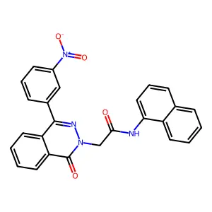 N-(naphthalen-1-yl)-2-(4-(3-nitrophenyl)-1-oxophthalazin-2(1H)-yl)acetamide structure