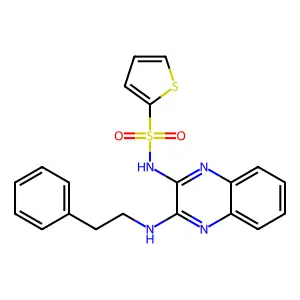 N-(3-(phenethylamino)quinoxalin-2-yl)thiophene-2-sulfonamide structure