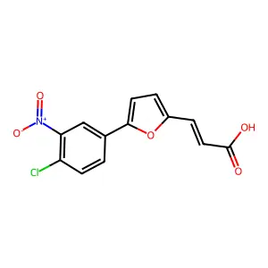 3-[5-(4-chloro-3-nitro-phenyl)-2-furyl]prop-2-enoic Acid structure