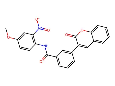 N-(4-methoxy-2-nitrophenyl)-3-(2-oxo-2H-chromen-3-yl)benzamide structure